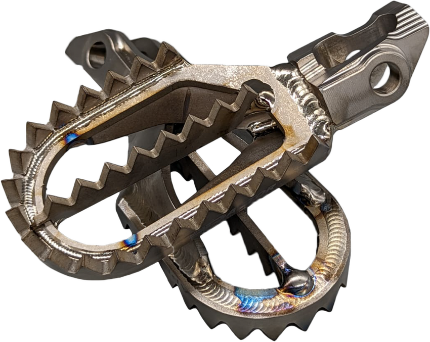 RAPTOR TITANIUM FOOT PEGS GAS/HUSQ/KTM STARK 10MM BACK