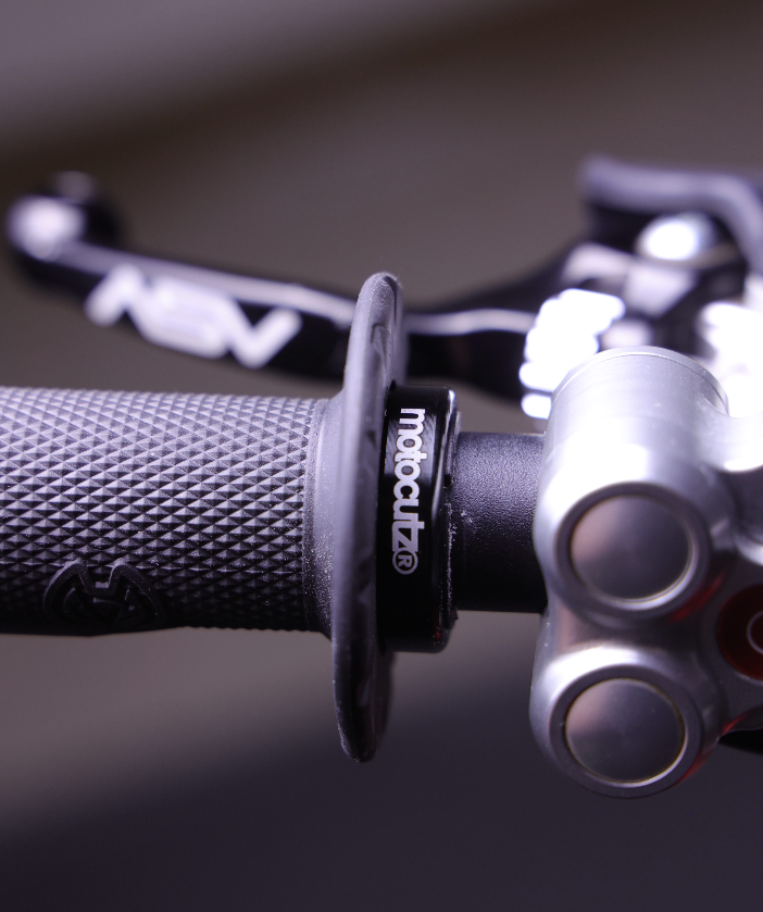 Universal Half Waffle Single Side Bolt-On Grips Black