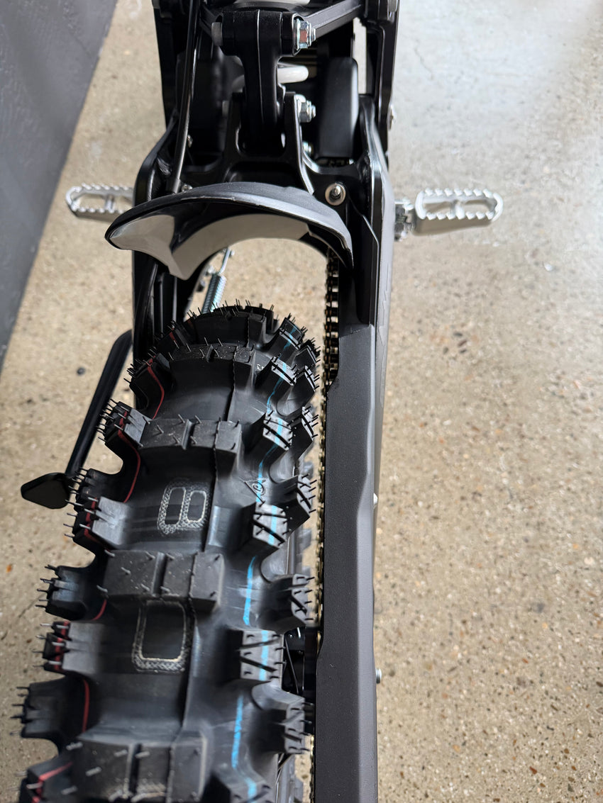 Surron Light Bee X with Custom 17' x 14" Wheel Set by Defiant Emoto