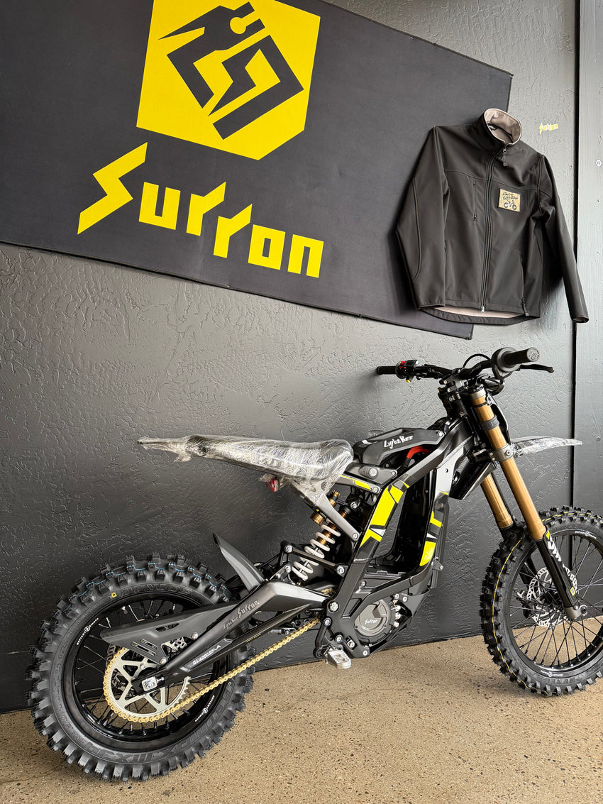 Surron Light Bee X with Custom 17' x 14" Wheel Set by Defiant Emoto