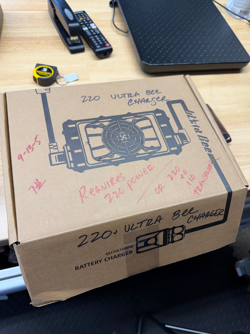 Ultra Bee 220V Charger - Requires 220 Power or a 220/110 Step Down Transformer