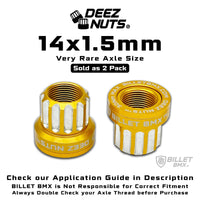 BILLET BMX Deez Nuts 12 Point Bike Axle Nuts 14x1.50mm FOR eBIKES AND ZOOZ REAR (2-Pack) - Zoozbikes