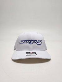 White and Blue W9 Hat