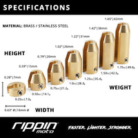 14 Pack Spoke Wheel Weights (Brass)