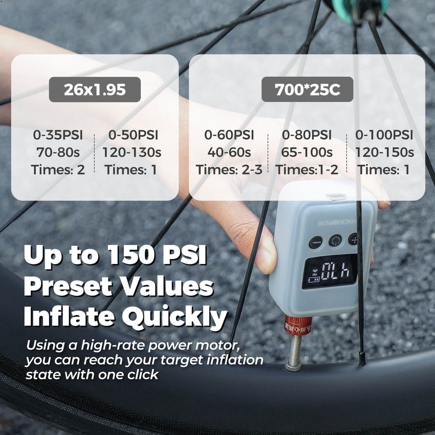 HW140 Mini Electric Bike Pump